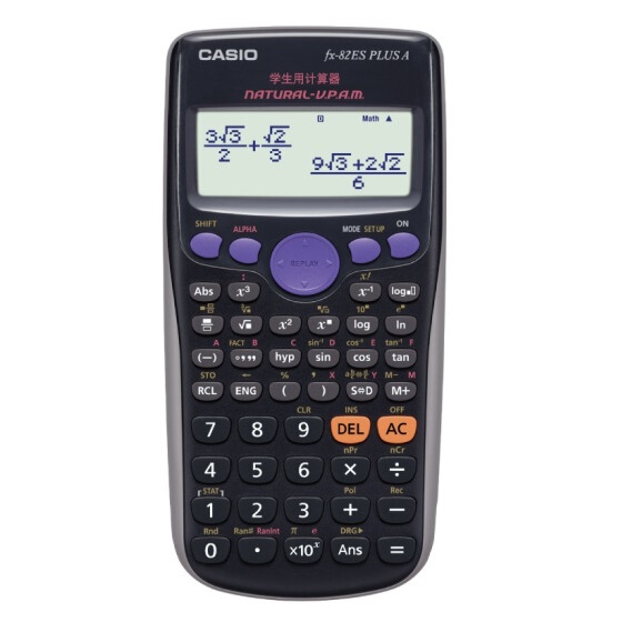 卡西欧 FX-82ES 函数计算器 10+2位 适用于初中高中大学考试