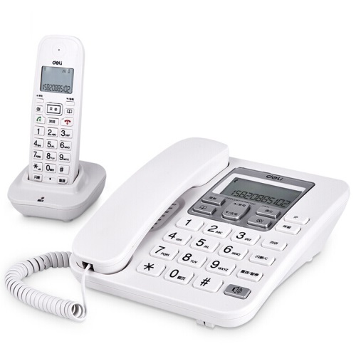 得力 791 2.4G数字无绳 来电显示电话机 子母机 白色