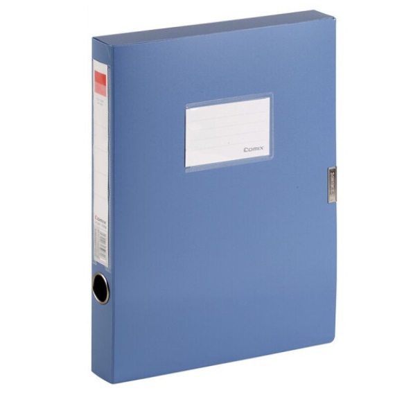 齐心 A1248 经济型 1.5寸档案盒 35mm 蓝色