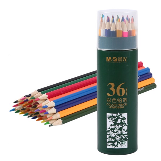 晨光 AWP36802 水溶性 彩色素描铅笔 36色筒装