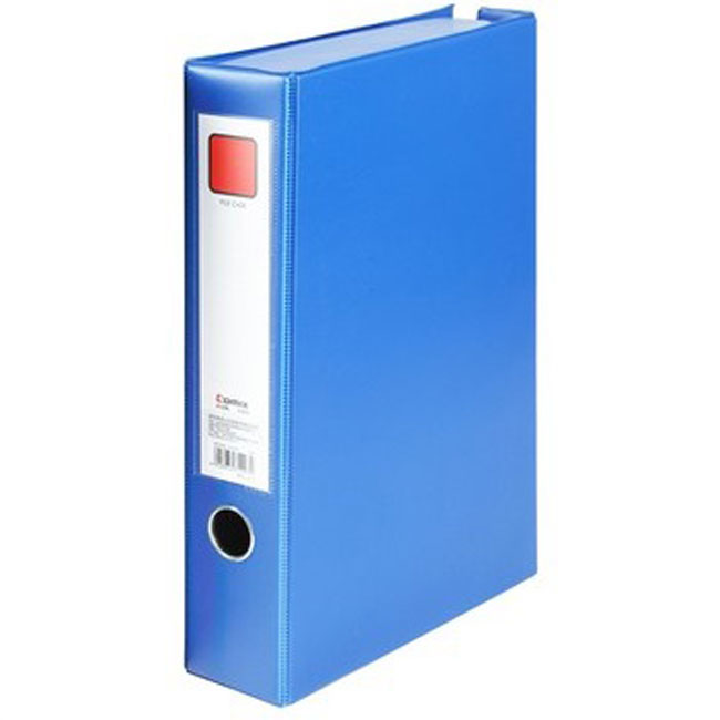 齐心 A1236 超厚型 2.0寸 PVC档案盒 带压纸器  55mm 蓝色