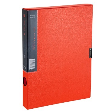 齐心 MC-35 美石系列 1.5寸档案盒 35mm 橘红