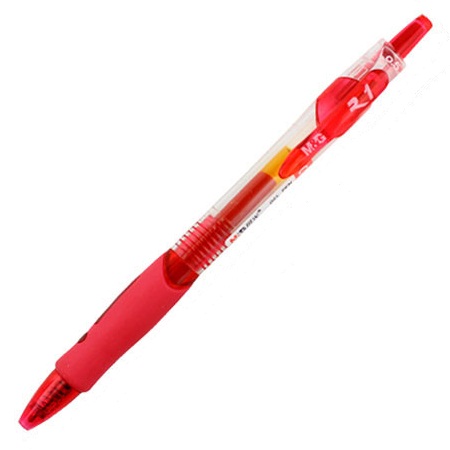 晨光GP-1008按键式中性笔 0.5mm 红色