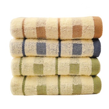 金号 11030 方纹 纯棉毛巾 蓝棕绿 三色可选 78cm×34.5cm
