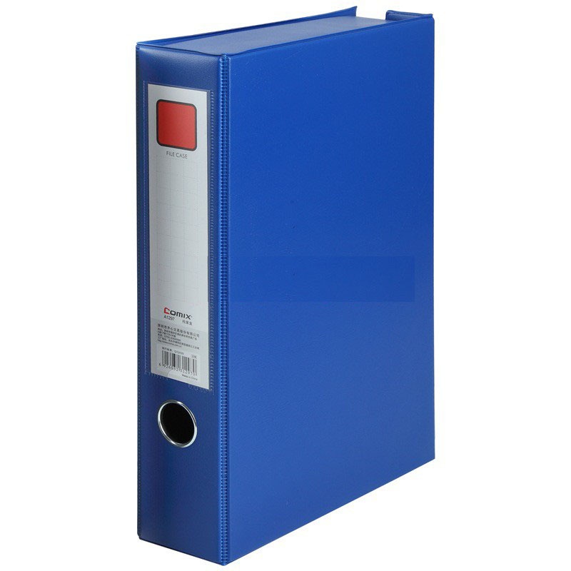 齐心 A1297 超厚型  2.0寸 PVC档案盒  55mm 蓝色
