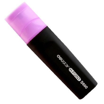 得力 S600 单头 醒目系列 荧光笔 紫色