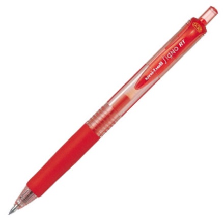 三菱 UMN-138 按键式 财务用 中性笔 0.38mm 红色