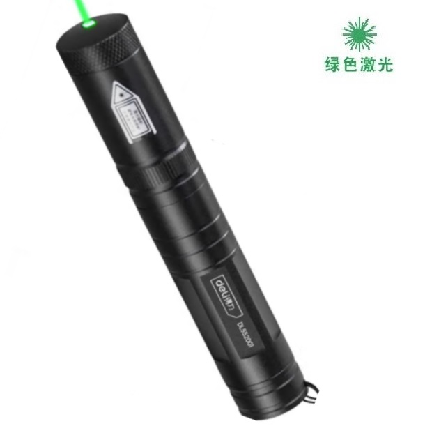 得力 52001 超大功率激光笔 绿色激光 远距离 高亮度 USB充电