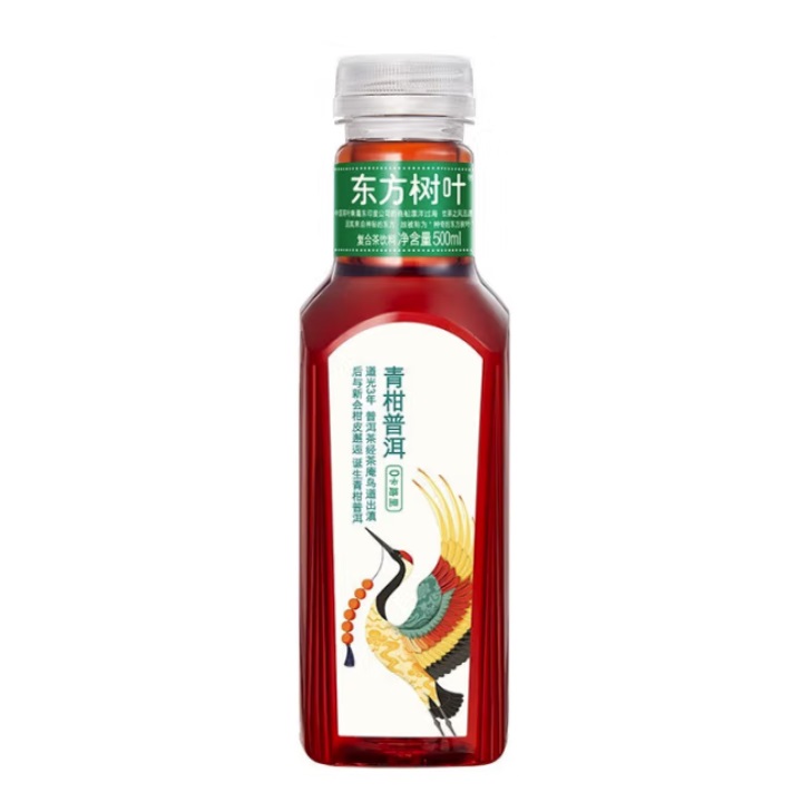 农夫山泉 东方树叶 零糖零脂零卡 茶饮 青柑普洱 500ml