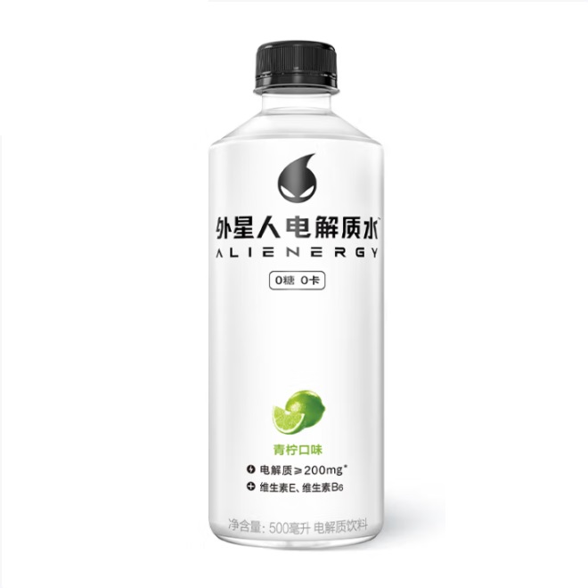 外星人 0糖0卡电 解质水 含维生素饮料 青柠口味 500ml